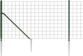 vidaXL Συρματόπλεγμα Περίφραξης Πράσινο 1 x 10 μ. με Καρφωτές Βάσεις