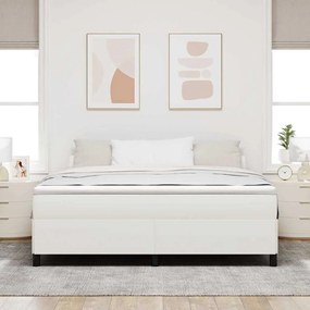 vidaXL Σκελετός Κρεβατιού Κρεμ 180 x 200 cm Βελούδο