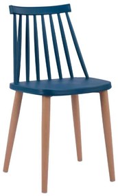 Καρέκλα Vanessa HM8052.05 43x46,5x82Υcm Blue Σετ 4τμχ Metal, Polypropylene