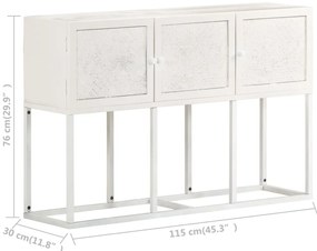 vidaXL Κονσόλα 115 x 30 x 76 εκ. από Μασίφ Ξύλο Μάνγκο