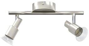 vidaXL Σποτ οροφής Βουρτσισμένο Νίκελ 25.5 x 8 x 11 εκ Ατσάλι