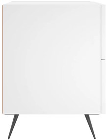vidaXL Κομοδίνο Λευκό 40 x 35 x 47,5 εκ. από Επεξεργασμένο Ξύλο