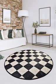 Χαλί Dama 882CHL1327 Black-White Conceptum Hypnose 140X140cm Round
