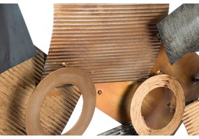 Διακόσμηση τοίχων DKD Home Decor Αφηρημένο Γκρι Μέταλλο Χαλκός Σύγχρονη Κύκλους (109 x 7 x 53 cm)