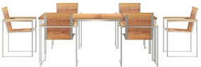 vidaXL Σέτ φαγητού για κήπο 7 pcs
