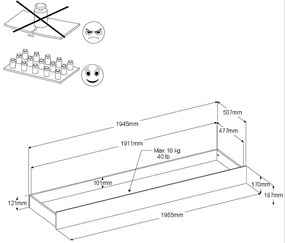 Συρτάρι κρεβατιού Peonia