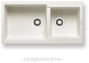 Νεροχύτης Κουζίνας Pyragranite Alazia 96x50 εκ. 2B - Snow