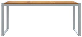 vidaXL Τραπέζι Κήπου για Φαγητό Γκρι 180 x 90 x 75 cm