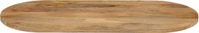 vidaXL Επιφάνεια Τραπεζιού Οβάλ 140x60x2,5 εκ. Μασίφ Ξύλο Μάνγκο