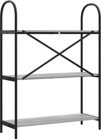 vidaXL Ράφι Βιβλίων 3 επιπέδων 80 x 30 x 109 εκ Επεξεργασμένο ξύλο