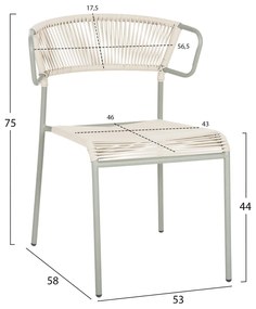 ΚΑΡΕΚΛΑ SUKI  ΜΕΤΑΛΛO KAI ΣΥΝΘΕΤΙΚΟ RATTAN ΣΕ ΑΝΟΙΧΤΟ ΠΡΑΣΙΝΟ 54x62x80Υεκ