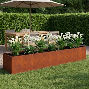 vidaXL Γλάστρα Κήπου Σκ rusty 360 x 80 x 60 εκ