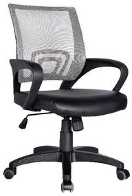 BF2101 Πολυθρόνα-Pro Γραφείου με Ανάκλιση, Γκρι Mesh - Μαύρο PU Συνιστάται για χρήση από παιδιά έως 12 ετών