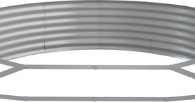vidaXL Ζαρντινιέρα Ασημί 523x140x36 εκ. Γαλβανισμένος χάλυβας