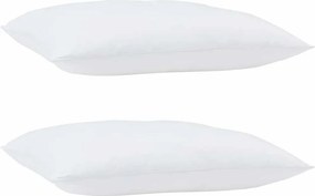 vidaXL Μαξιλάρι 2 pcs Λευκό 80 x 60 x 20 εκ Βαμβάκι και Πολυεστέρας