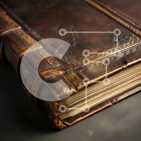 Intra Συλλεκτικό Ξύλινο Παζλ Plywood 4mm - Vintage δερματόδετο βιβλίο Σε Ξύλινο Κουτί - Διαστάσεις: 10x10 cm – 25 κομμάτια