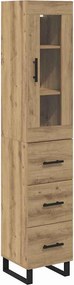 vidaXL Highboard Artisan Oak 34,5 x 34 x 180 εκ. Επεξεργασμένο ξύλο
