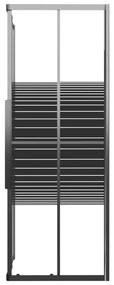 vidaXL Καμπίνα Ντουζιέρας με Ρίγες Μαύρη 90 x 70 x 180 εκ. από ESG
