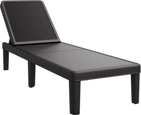 vidaXL Ξαπλώστρα Ρυθμιζόμενη σε 4 Ύψη 155,5x57x28 εκ. Πολυπροπυλένιο