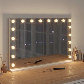 vidaXL Καθρέφτης Vanity LED Λευκό 80 x 10 x 52,5 εκ Γυαλί και Χάλυβας