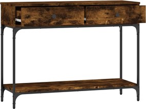 vidaXL Τραπέζι Κονσόλα Καπνιστή Δρυς 100x34,5x75 εκ. Επεξεργ. Ξύλο