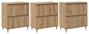 vidaXL Παραδοσιακά Πλευρικά Έπιπλα 3 pcs artisan δρυς 180 x 35 x 70 εκ