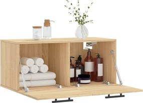 vidaXL Ντουλάπι Τοίχου Sonoma Δρυς 80x36,5x35 εκ. Επεξεργασμένο Ξύλο