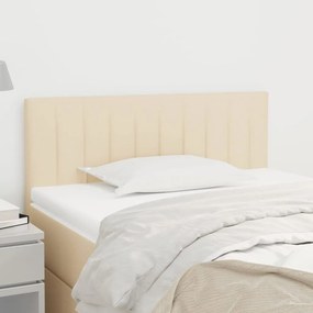 VidaXL Κεφαλάρι Κρεβατιού Κρεμ 100x5x78/88 εκ. Υφασμάτινο