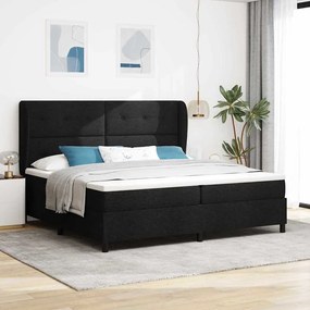 vidaXL Κρεβάτι με Στρώμα Μαύρο 200x200 cm
