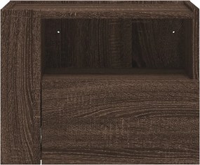 vidaXL Κομοδίνο Επιτοίχιο Καφέ Δρυς 45x30x35 εκ.