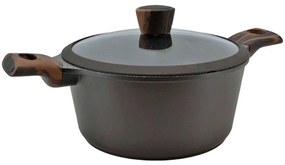 Κατσαρόλα Βαθιά Αντικολλητική 445-24 24x11,5cm Black-Brown Ankor 24cm Aluminium, Glass