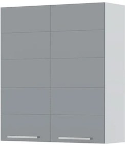 Ντουλάπι κρεμαστό Hudson V9-80-2K-Λευκό - Γκρι