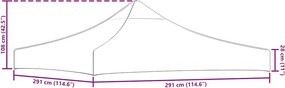 vidaXL Κάλυμμα Τέντας Εκδηλώσεων Ανθρακί 3 x 3 μ.
