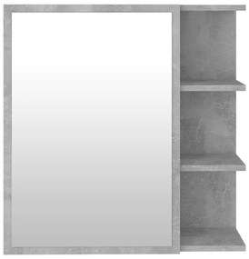 vidaXL Καθρέφτης Μπάνιου Γκρι Σκυροδέματος 62,5x20,5x64 εκ Επεξ. Ξύλο