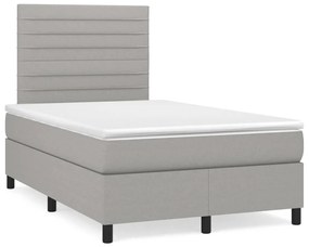 ΚΡΕΒΑΤΙ BOXSPRING ΜΕ ΣΤΡΩΜΑ ΑΝΟΙΧΤΟ ΓΚΡΙ 120X200 ΕΚ. ΥΦΑΣΜΑΤΙΝΟ 3141841