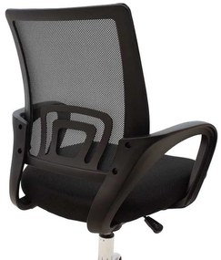 Καρέκλα γραφείου Berto II pakoworld recline με ύφασμα mesh σε μαύρη απόχρωση 60x48x85-95εκ