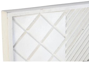 Τοίχο καθρέφτη DKD Home Decor Λευκό Σύγχρονη Ρόμπος 154 x 4 x 94 cm