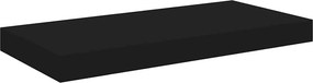 vidaXL Ράφια Τοίχου 4 τεμ. Μαύρα 50x23,5x3,8 εκ. MDF