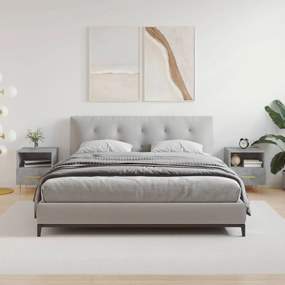 vidaXL Κομοδίνα 2 τεμ. Γκρι Σκυροδεμ. 40 x 35 x 47,5 εκ. Επεξεργ. Ξύλο