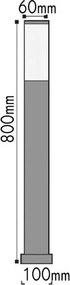 Φωτιστικό Κολώνα Εξωτερικού Χώρου Aca BT1003BH080 Silver
