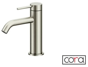 Cora Cosmo Μπαταρία νιπτήρος θερμομικτική &amp; βαλβίδα clic-clac Inox 316L Brushed