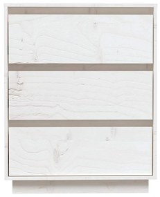 vidaXL Συρταριέρα Λευκή 60 x 34 x 75 εκ. από Μασίφ Ξύλο Πεύκου