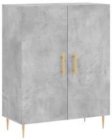 vidaXL Ντουλάπι Γκρι Σκυροδέματος 69,5x34x180 εκ. Επεξεργασμένο Ξύλο