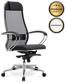 Καρέκλα γραφείου εργονομική Samurai-1 Megapap με ύφασμα Mesh σε μαύρο 70x71x123/138εκ. - Μέταλλο - GP008-0024