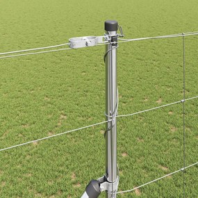 vidaXL Συρματόπλεγμα με ακίδες 25 x 1,5 m Ασημί Δίχτυ