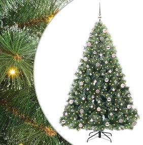 vidaXL Τεχνητό Χριστουγεννιάτικο Δέντρο Πράσινο 210 cm ΠΕ και PVC