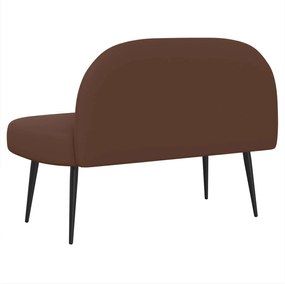 vidaXL Δερμάτινος Πάγκος με Πλάτη Καφέ 110 x 60 x 76 cm Τεχνητό Δέρμα