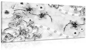 Εικόνα πολυτελείας floral κοσμήματα σε μαύρο & άσπρο