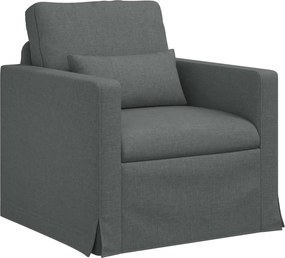 vidaXL Καναπές Σκούρο Γκρι 78 x 77 x 80 cm ύφασμα