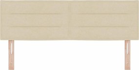 vidaXL LED κεφαλάρι με φώτα λωρίδας LED Κρεμ 160 cm Πολυεστέρας